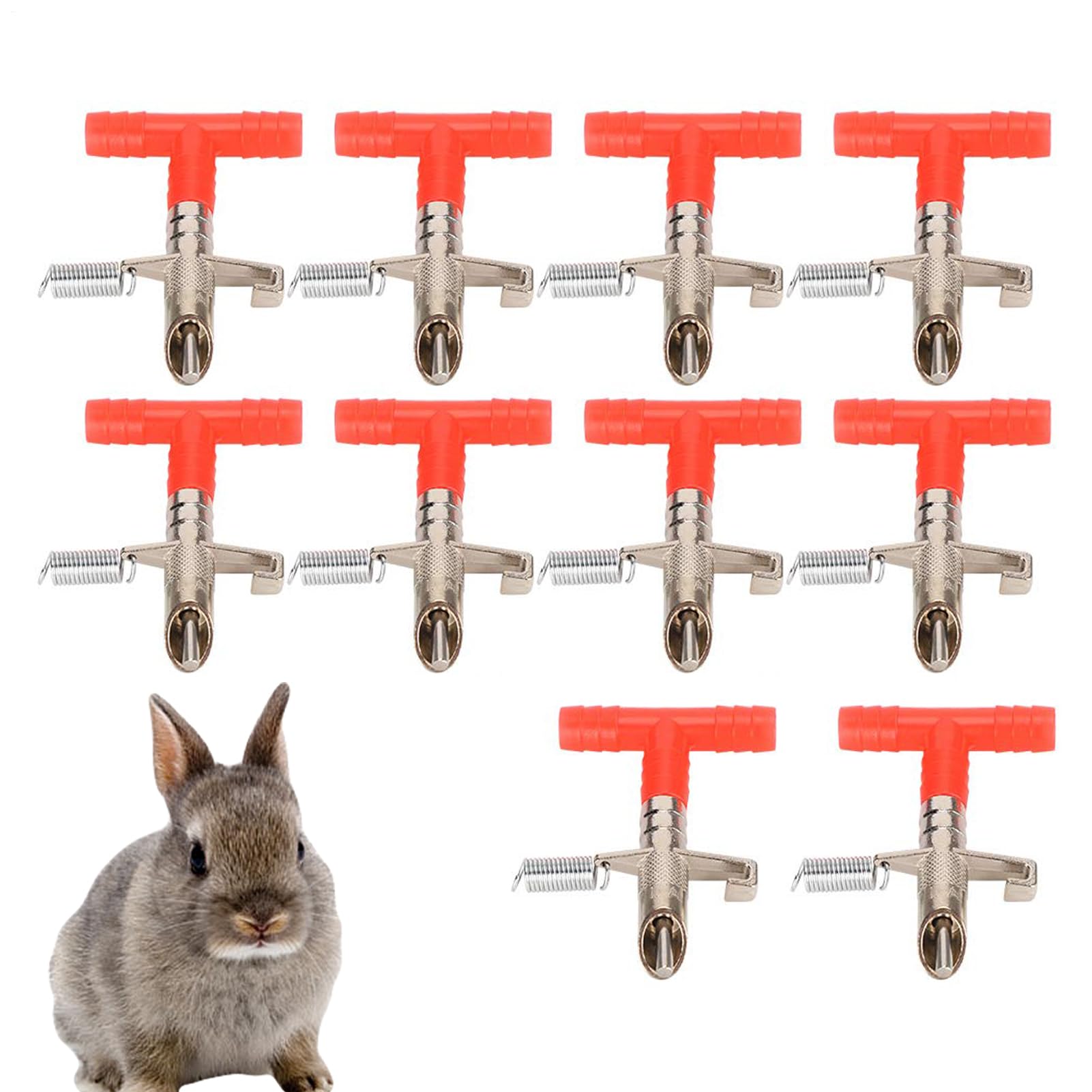 Alimentador – Bebedero automático de Metal, Conector de Cubo de Metal, alimentador de Conejo, Suministros para Mascotas, de riego de Aves de Corral para Aves de Corral, hurón, Conejito