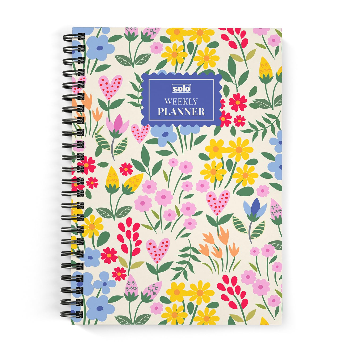 SOLO Weekly Success Planner, Hard Back Cover, 53 Weeks, Undated, Re-Attachable Monthly Calendars, A5 Size, 80GSM