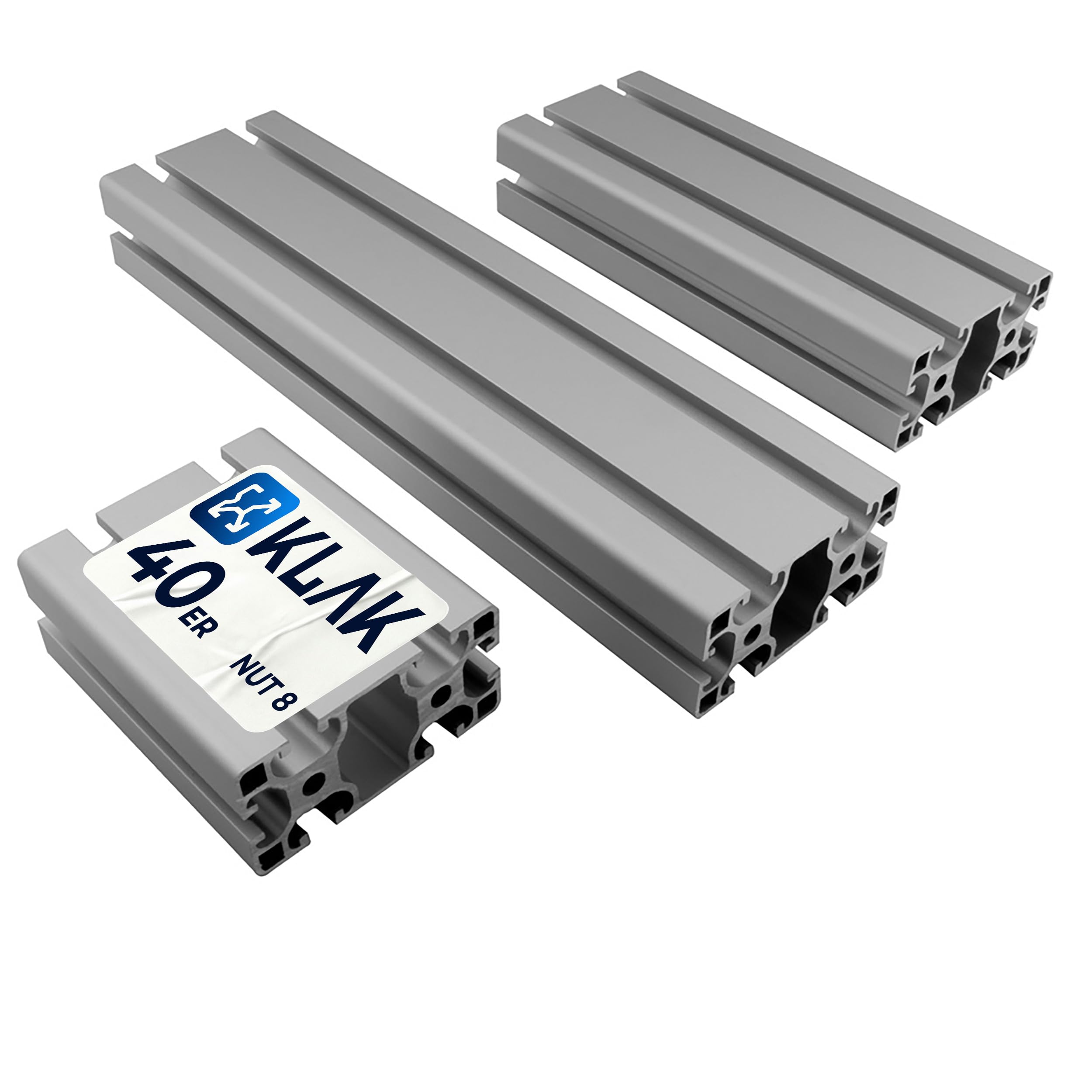 KLAK 40/80 - Aluprofil 40x80mm Nut 8 Aluminium Systemprofil Typ I 200cm 2000mm