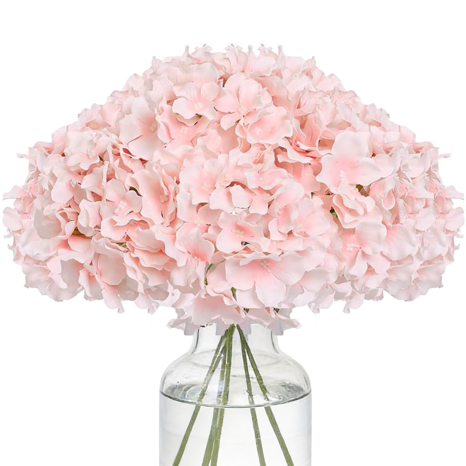 FLORRALIA Fake Pink Hydrangea Artificial Flowers