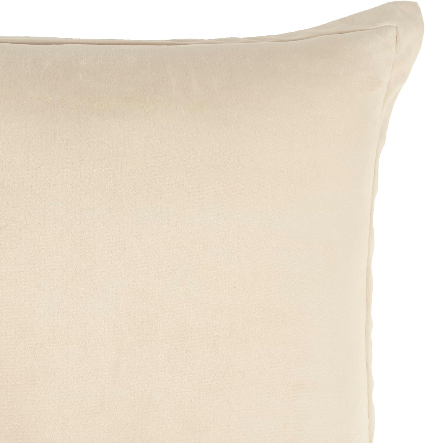 Lush Decor Velvet Dreams Euro Sham Covers 2 Piece Set 25.5" W x 25.5" L + 1.5" Neutral - Velvet Euro Pillow Covers - Glam Decorative Pillows for Bed