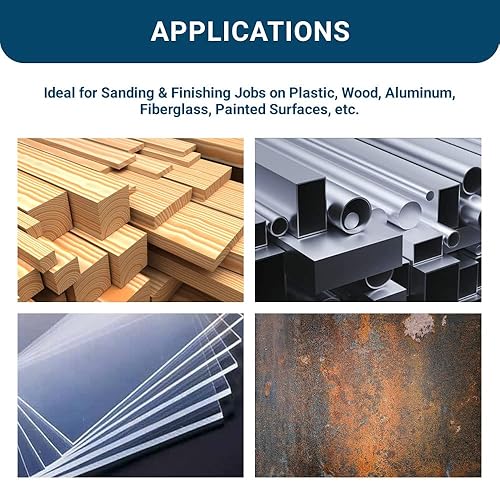 Miniatura 4 de Benchmark Abrasives Discos PSA de óxido de aluminio de alta calidad de 8 pulgadas, discos de lijadora orbitales aleatorios autoadhesivos para lijar