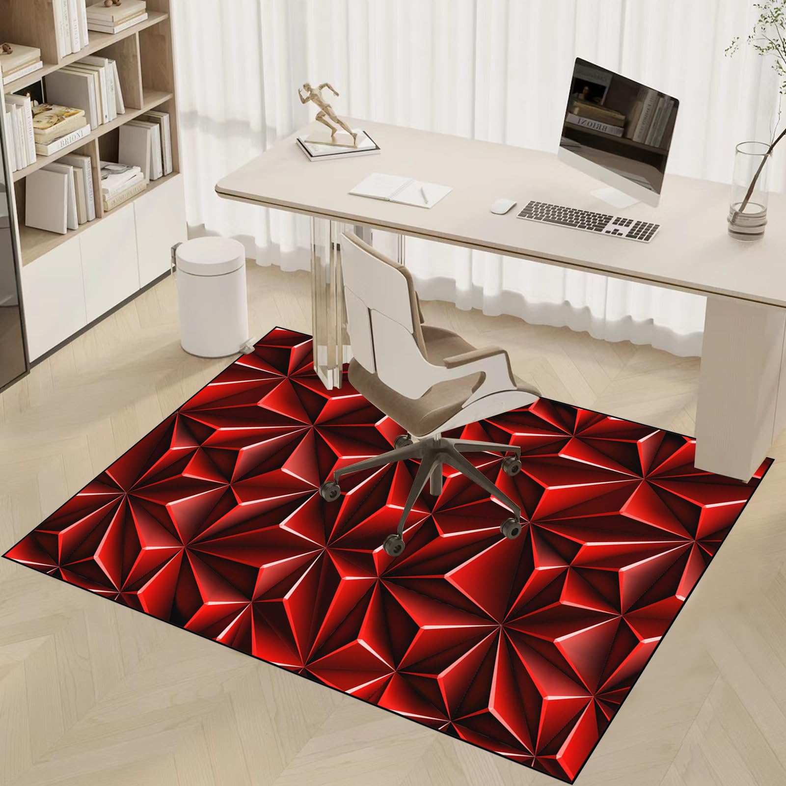 80 x 120 cm Gaming Bürostuhl Stuhlmatten, Bodenschutzmatte Bürostuhl Unterlage Kratzfest, Schreibtischstuhl Unterlage für Laminat, Bodenschutz Gaming-Stuhl-Unterlage Anti-Rutsch