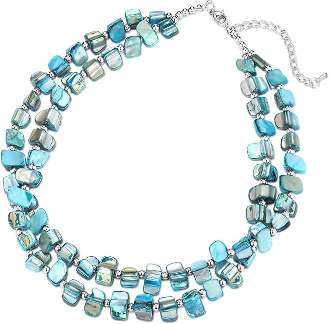 BULINLIN Boho Shell Beaded Necklaces Colorful Layered Beach Seashell Necklace Costume Jewellery Gifts for Women