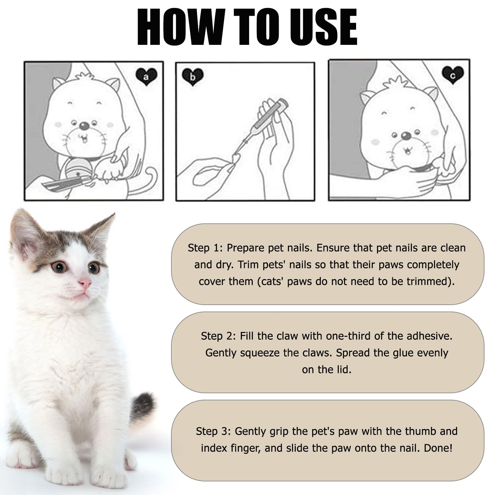 Cats Nail Cover Protection, 200 x Cat Nail Cover Protector - Image 4