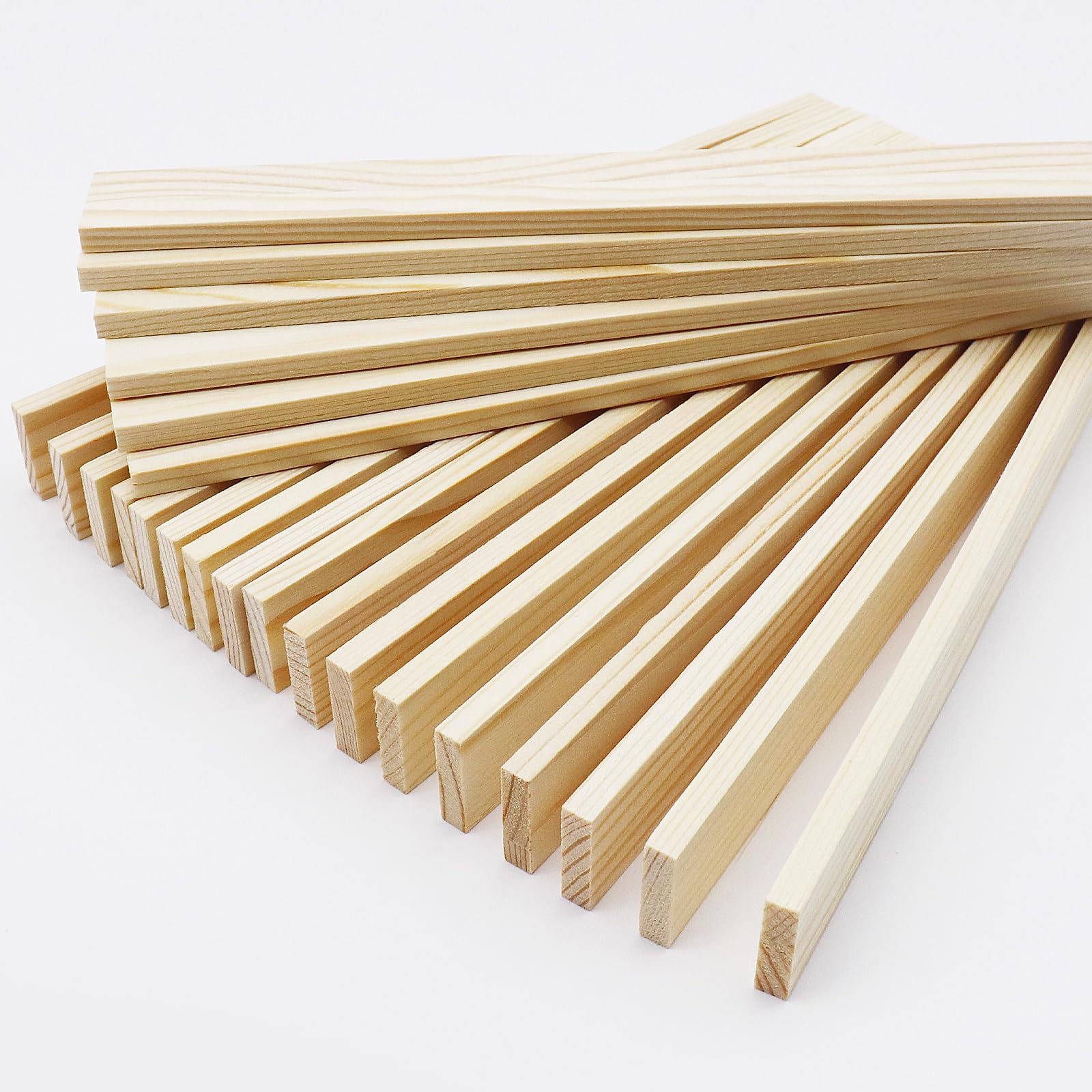 100 Listelli Di Legno Quadrato In Pino – 10x2x0.7 Cm, Per DIY, Modellismo, Decorazioni E Lavoretti Creativi