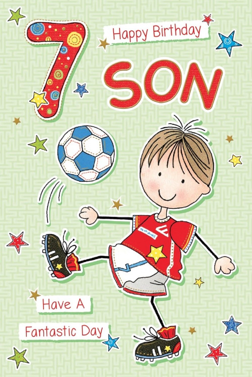 Happy 7th Birthday Son Son - 7Th Birthday - Card : Amazon.co.uk: Stationery & Office Supplies