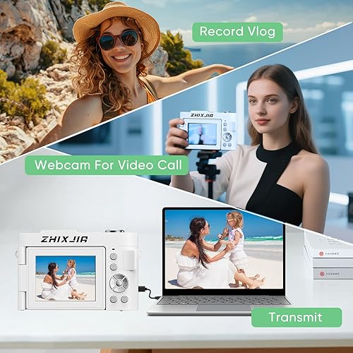 Miniatura 6 de Cámara digital 4K para fotografía - Cámara de videografía de enfoque automático de 50 MP con pantalla abatible de 2.8 pulgadas, zoom digital 18X