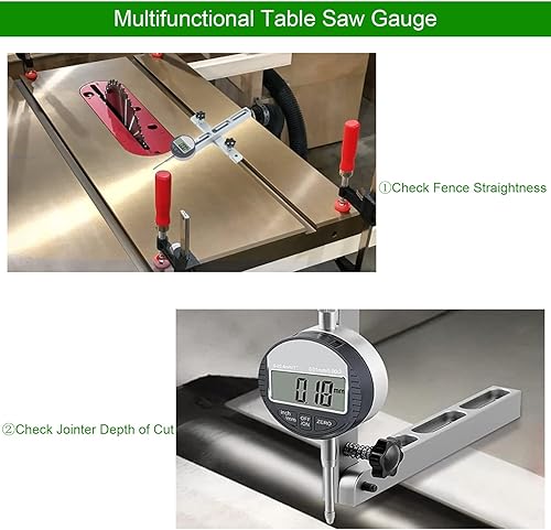 Miniatura 2 de HDLNKAK Indicador de dial digital de sierra de mesa, para calibrar el trabajo y alinear maquinaria de taller como prensas de taladro y sierras de
