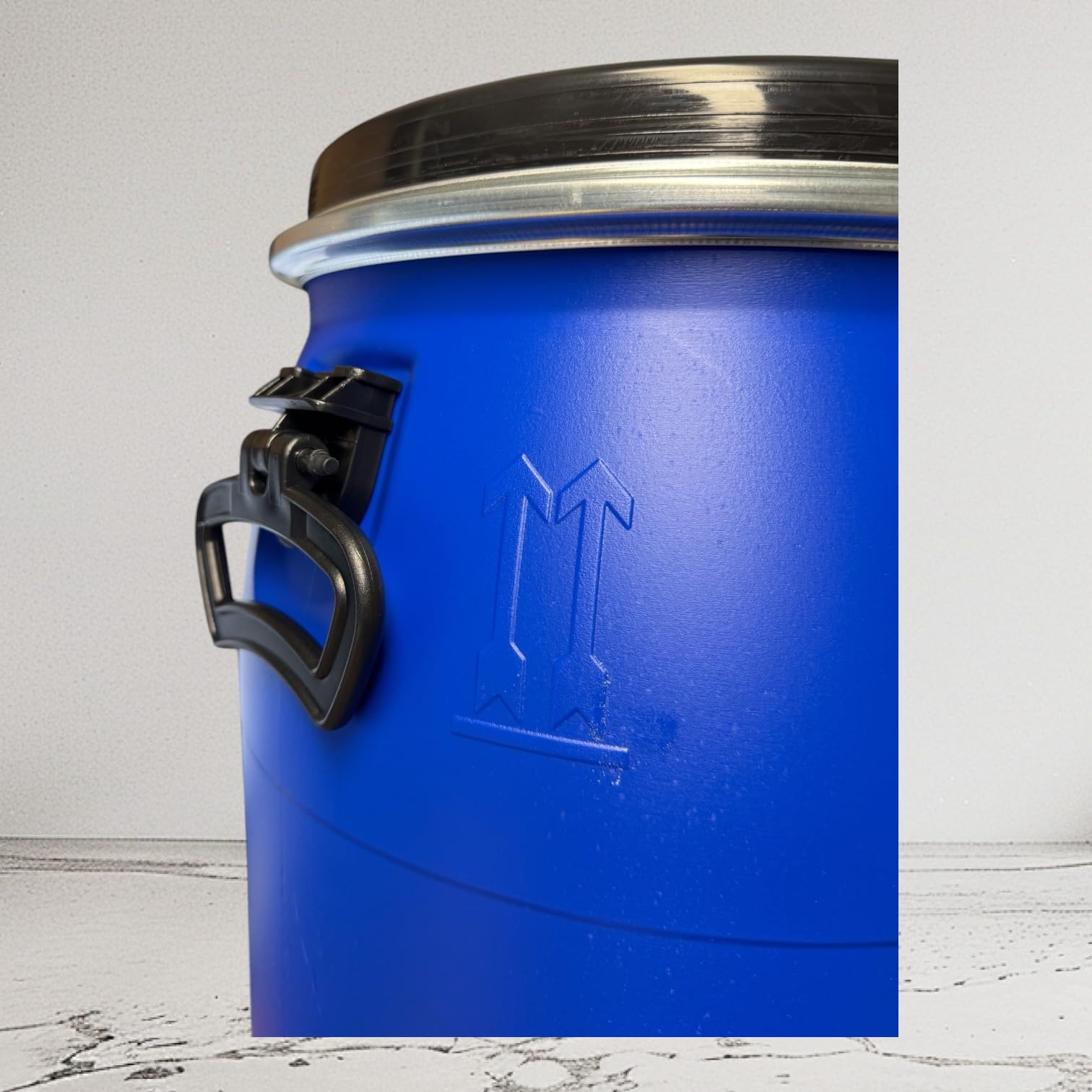 FUT Bidon 30 litres Bleu à Ouverture Totale Couvercle Amovible Neuf Alimentaire