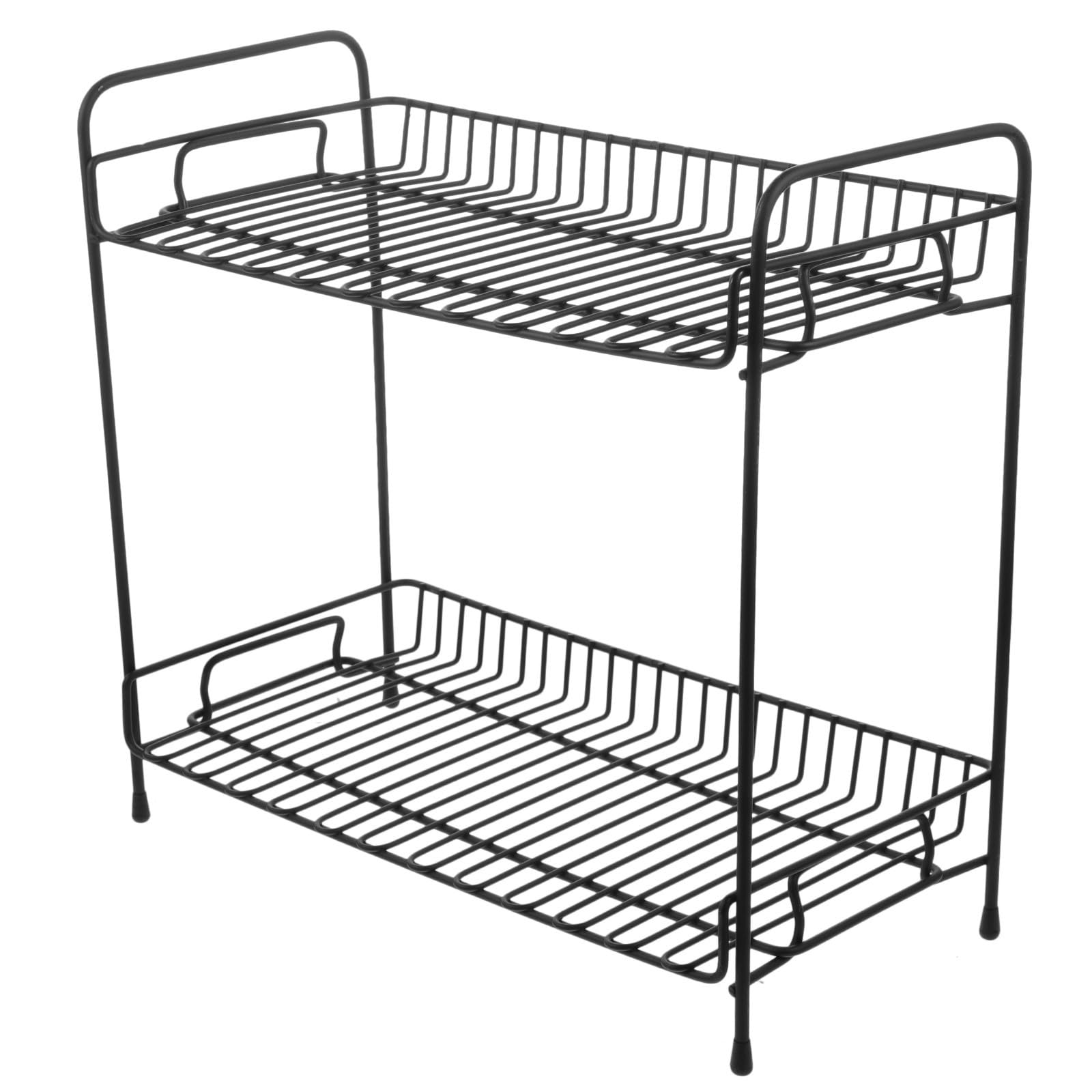 Étagère de rangement cuisine gain de place en fer forgé noir pour salle de bain
