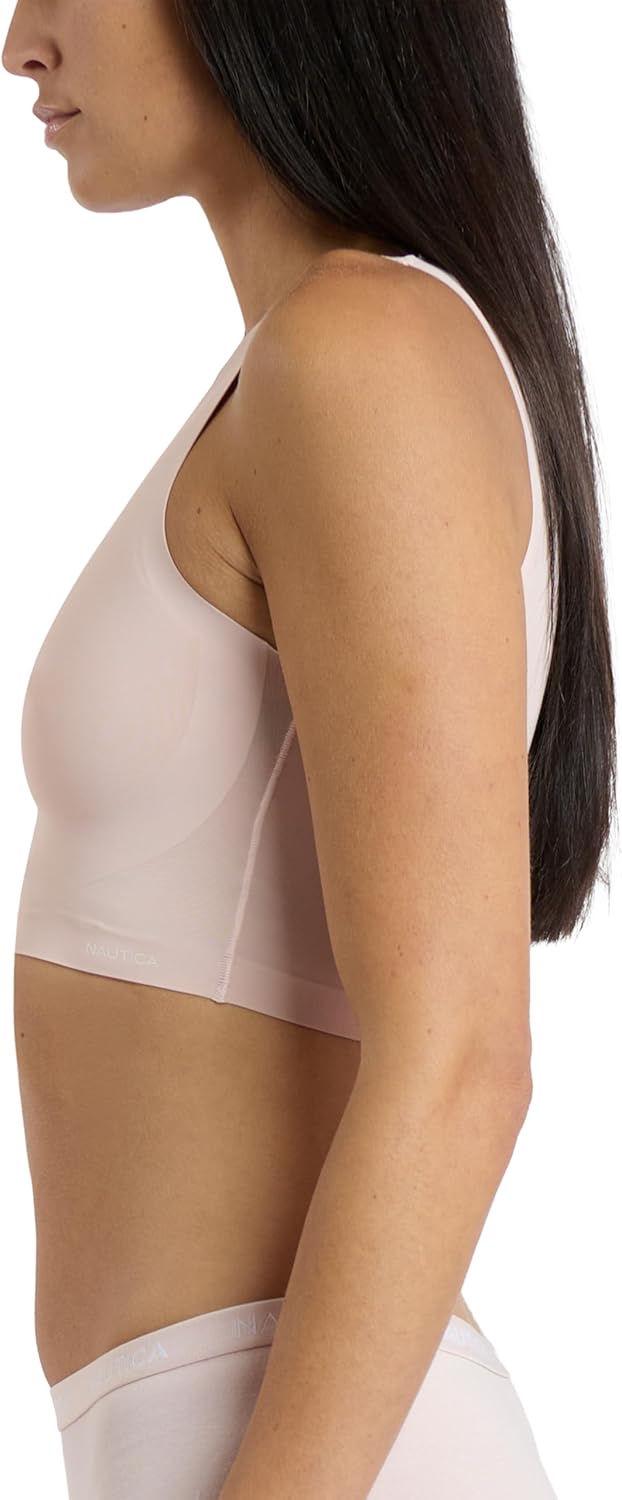 Nautica Women's 3-Pack Wireless Bra Laser Lounge No-Show Everyday Comfort Bralettes