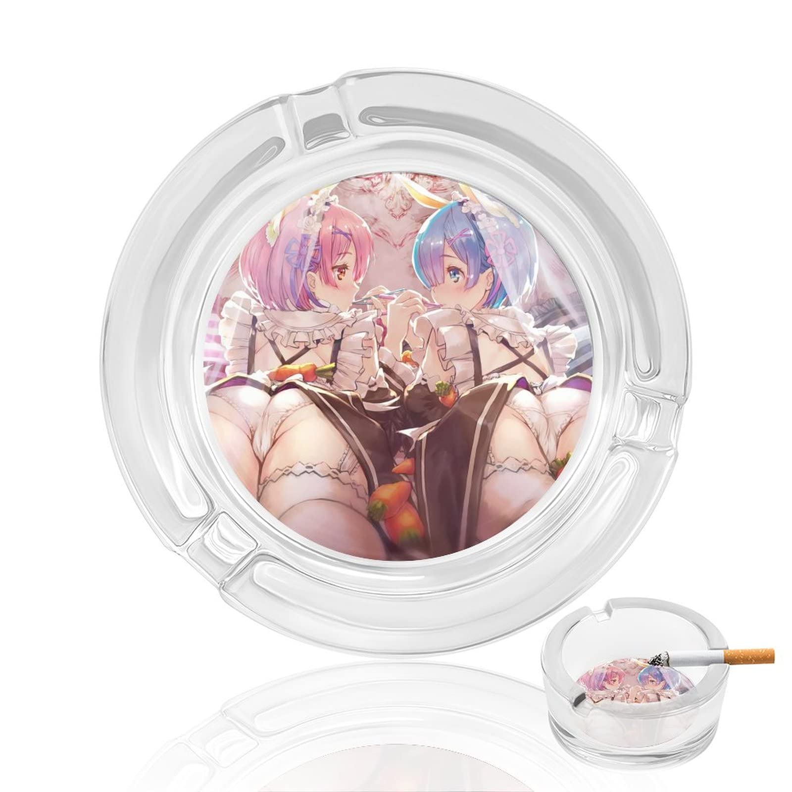 Amazon.co.jp: ガラス灰皿 セクシーアニメ柄 Re Zero リゼロ 異世界