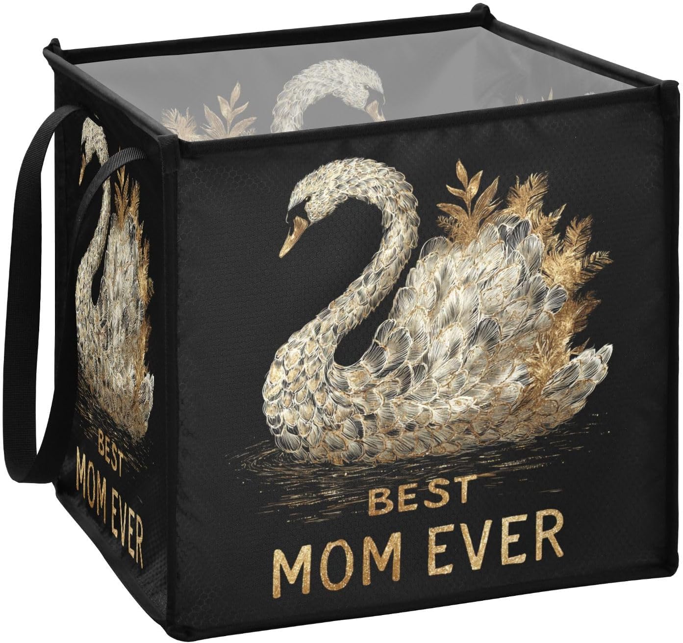 Foldable Felt organizers and storage basket for nursery solutions White Swan Perfect for Mom L