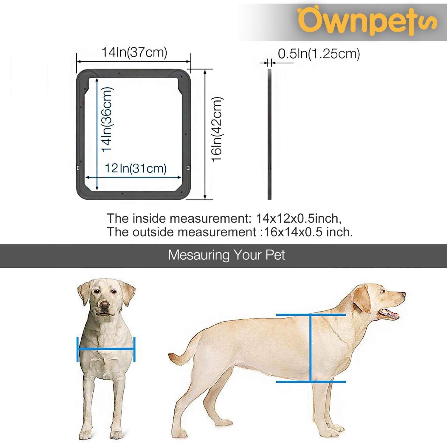 Ownpets Lockable Dog Screen Door and Pet Sling Carrier