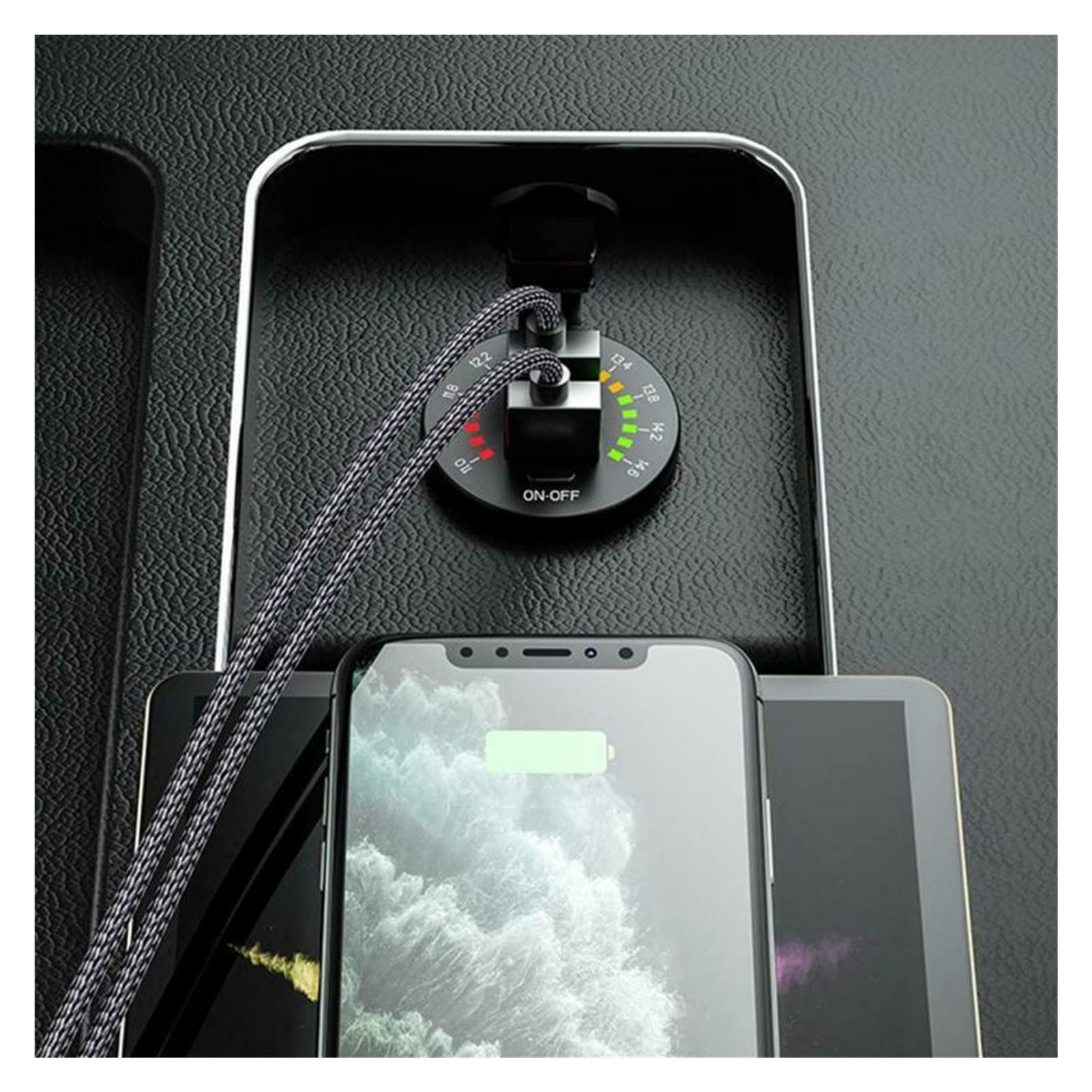 5V 4.8A Podwójny USB z wyświetlaczem woltomierza LED Ładowarka samochodowa do telefonu komórkowego Adapter Narzędzia zapalniczka