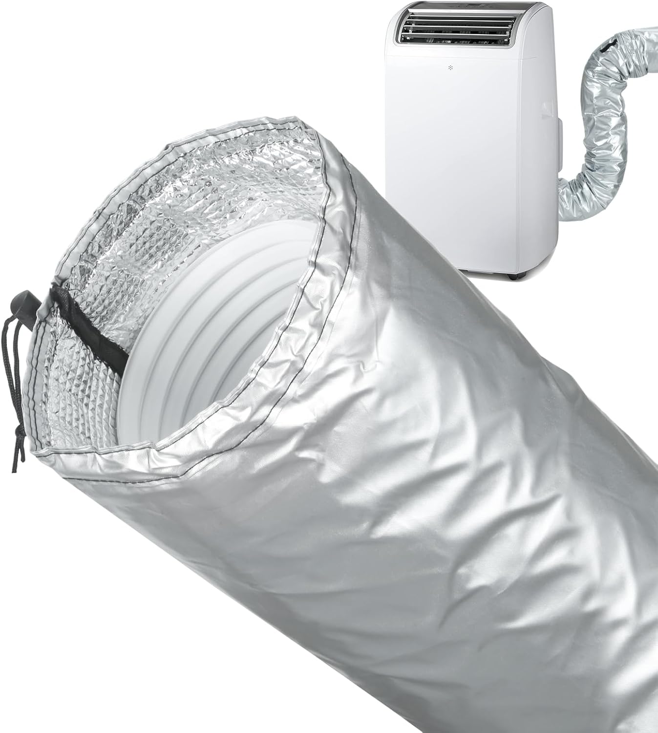 ArchiMax Portable AC Hose Insulation Sleeve, Air Conditioner Hose Cover Wrap for 5" & 5.9" Diameter Exhaust Hose, AC Duct Vent Cover Sleeve with Upgrade Heat Insulation Material,One Step Install