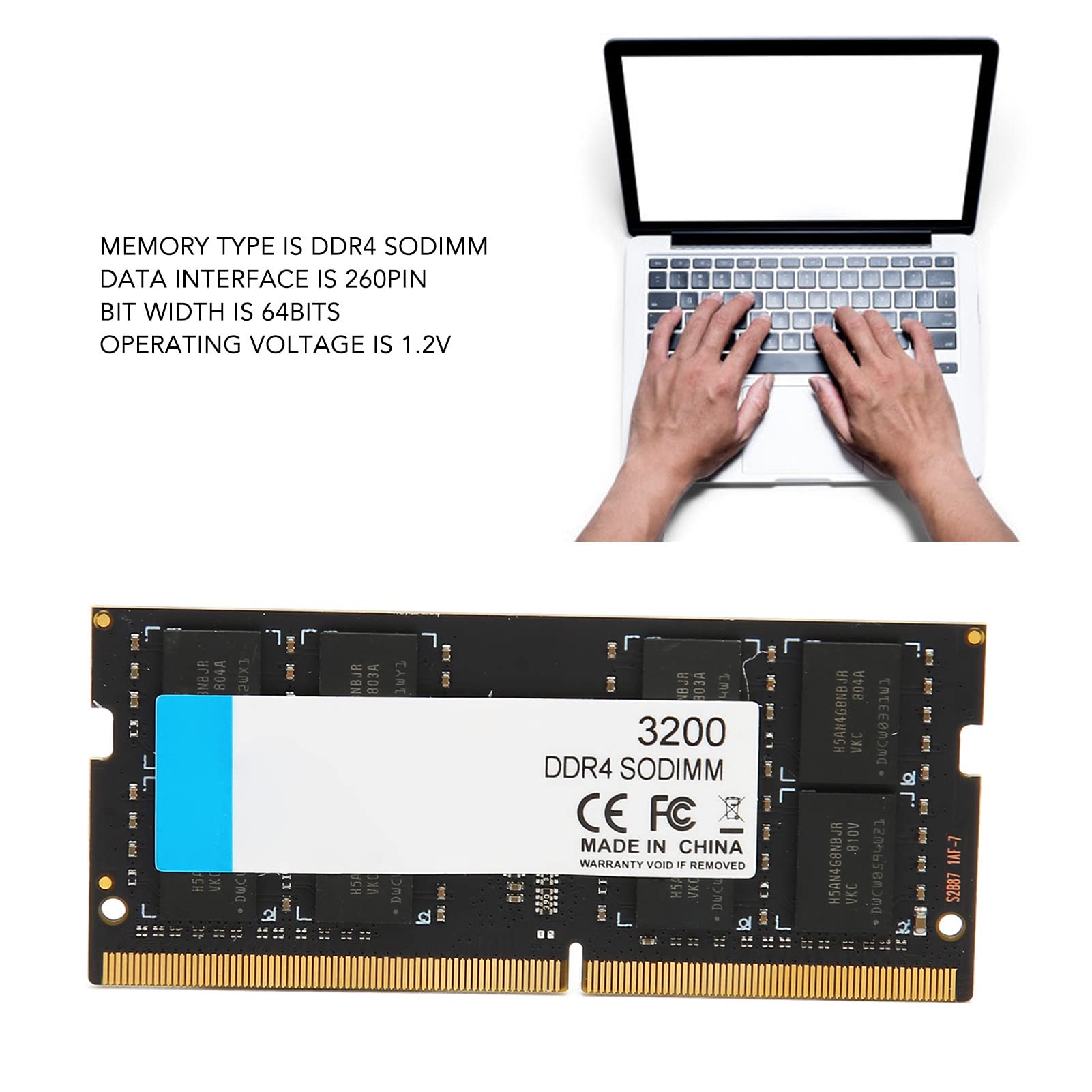 Cocoarm DDR4 3200MHz Laptop RAM, 260pin SODIMM (16GB)