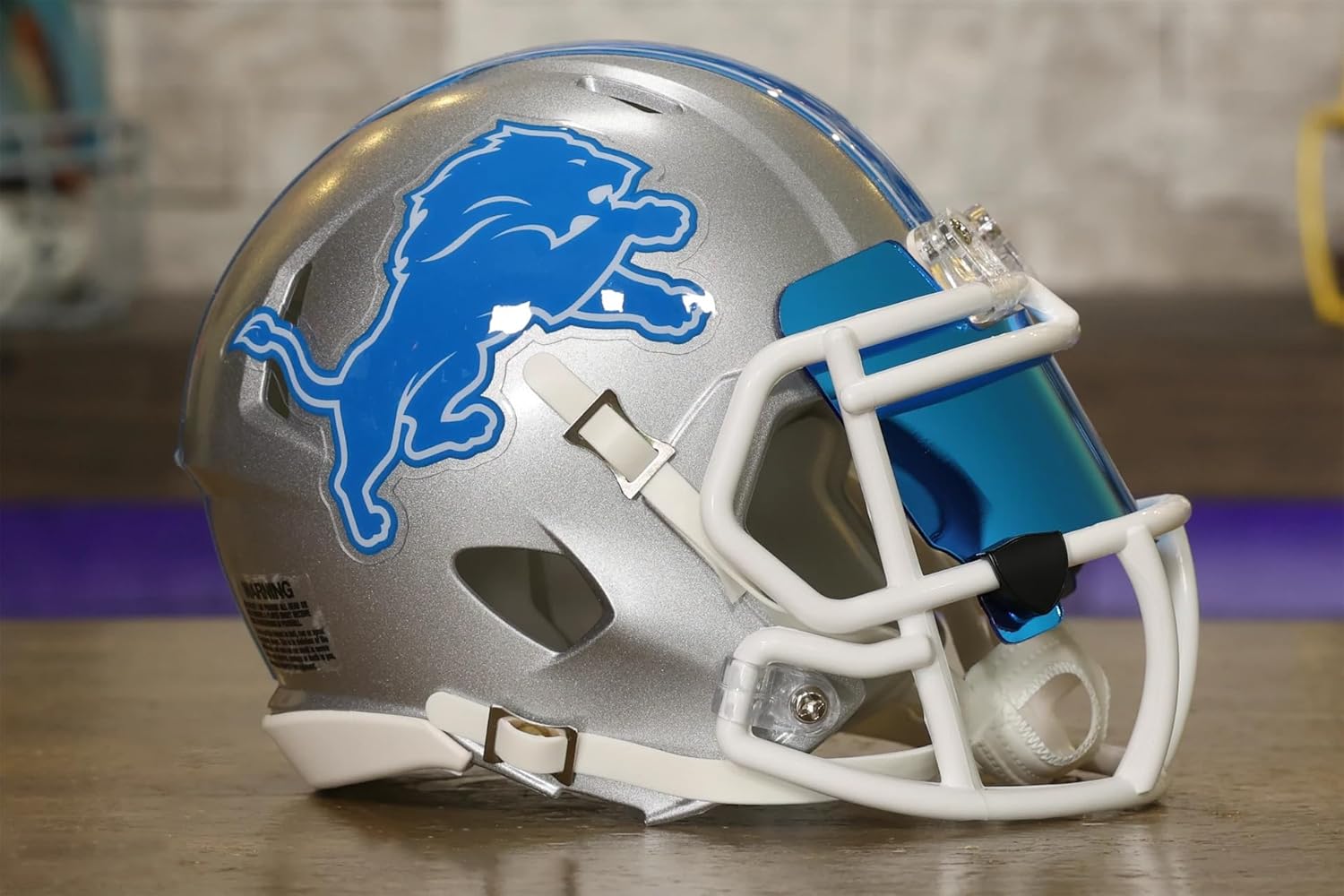 Detroit Collectible Speed Mini Helmet - GG Special Edition - with Free USA Flag Decal - Perfect for Sports Fans and Collectors - Green Gridiron