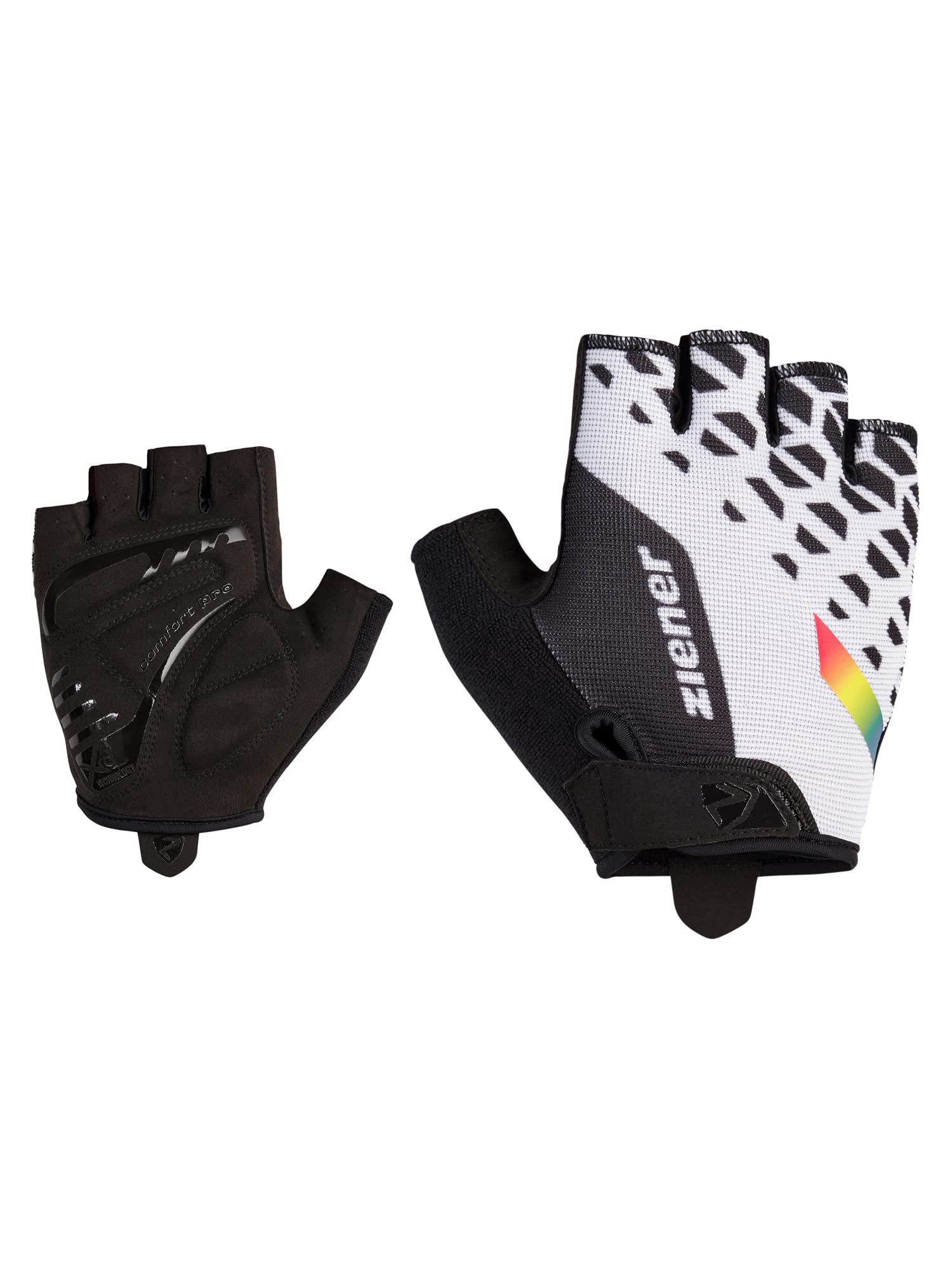 ZienerCoray Men's Cycling Gloves, Short Finger, Breathable, Cushioning, White, 7