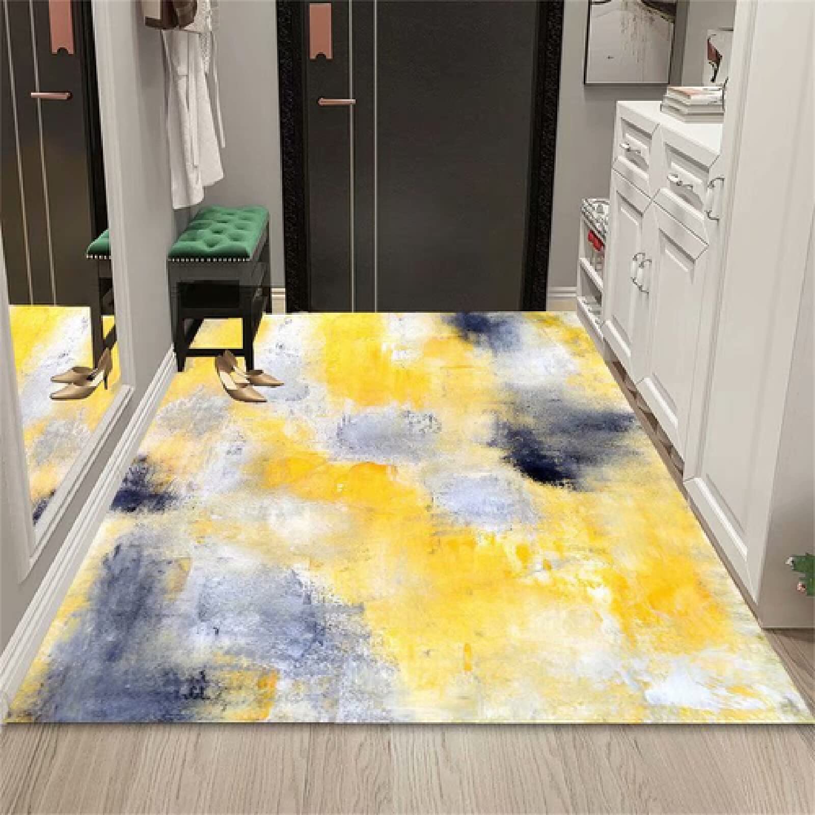 Tapis pour enfants lavable en peinture à l'encre pour le bureau ado garçon et sa chambre