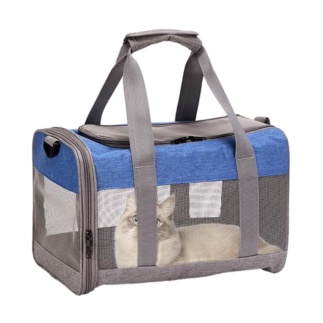 Foto 6 de 8 de Onlynery Transporte para Mascotas, Portador Viaje Plegable para Gatos Doble Apertura Mano