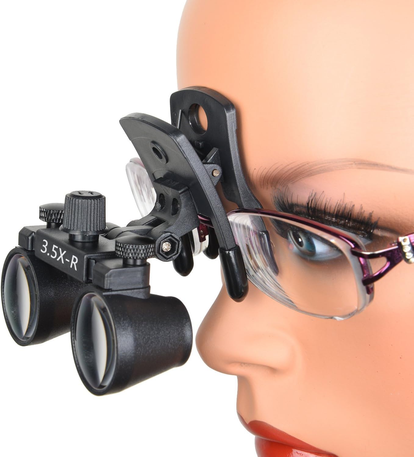 EustomA 3.5X Loupes Glasses Magnifier Clip on Style DY-110 3.5X-R