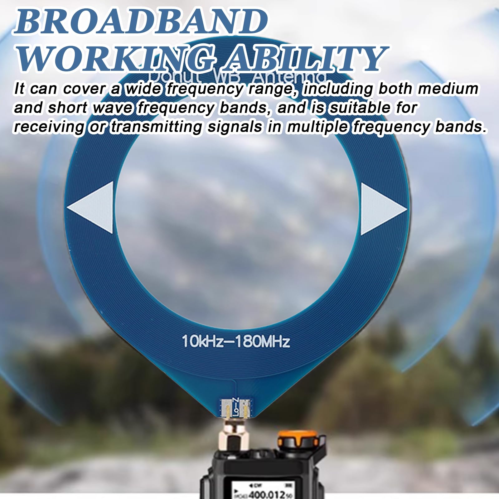 SI4732 Taschenradio 0.5-108MHz: Radio im Taschenformat mit 1,9" IPS Farbdisplay, Vollband-Empfänger für AM, FM, LSB, USB-Übertragung, 800MAh Akku (Blue-Ring)
