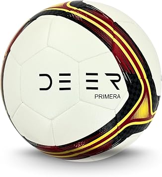 Deer Primera Soccer Ball for Club Match, Training, Match Performance, Indoor Outdoor Soccer, Suitable for Grass & Astro | 32 Panel, Fabric Wrapped Rubber | Size 5 for Youth & Adult Soccer Players |