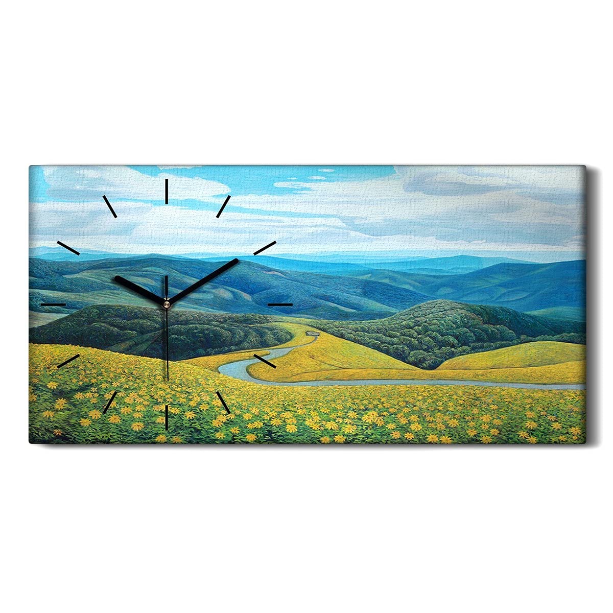 Horloge Murale Salon au Motif Paysage Naturel pour Ambiance Moderne