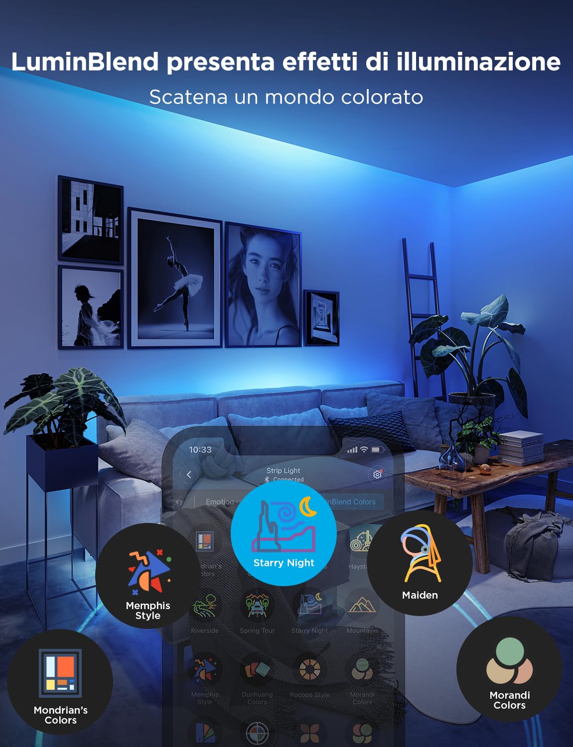 Govee Strip Light 2 Pro 5m, Smart WiFi Striscia LED RGBWWIC | Compatibile con Matter, Alexa & Google Assistant, Alimentazione 24V, Camera da Letto, Modalità Musica, Controllo via App