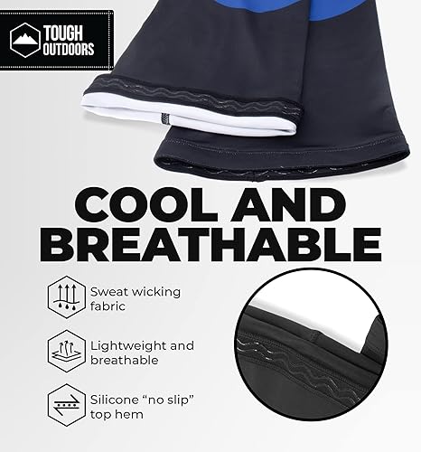 Miniatura 7 de Mangas de compresión resistentes al aire libre, mangas de pierna de baloncesto para hombres, mujeres, jóvenes, protección UV UPF 50