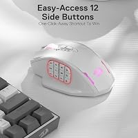 Redragon M913 Wireless Gaming Egér 16000 DPI RGB 12 Oldalsó Gomb MMO 3