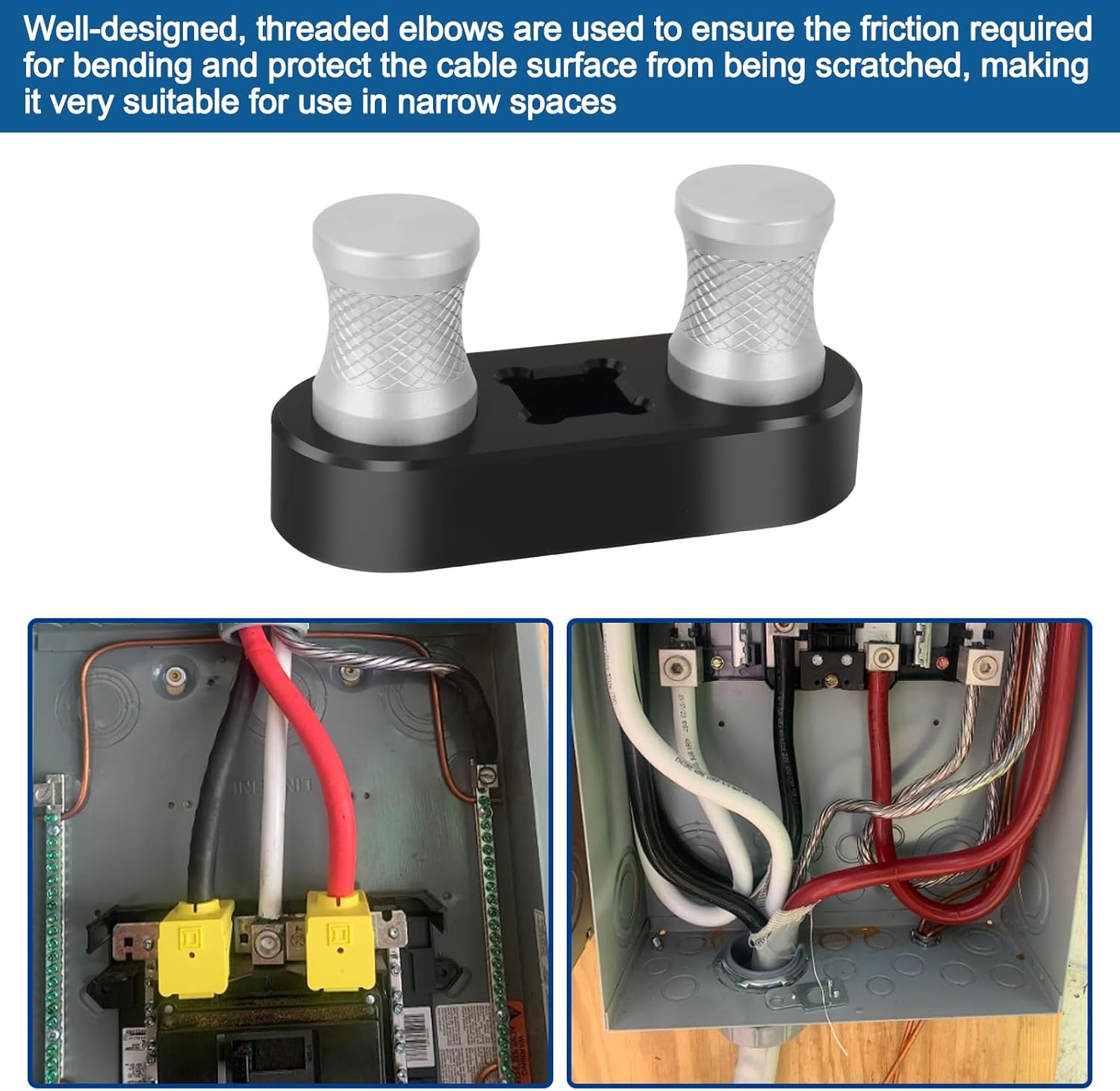 Cable Bender Tool Electrical, Wire Bender Tool for Most Wires, Maximum Bending Up to 500 MCM, Wire Bender Cable Bender Connects to 1/2" Ratchet