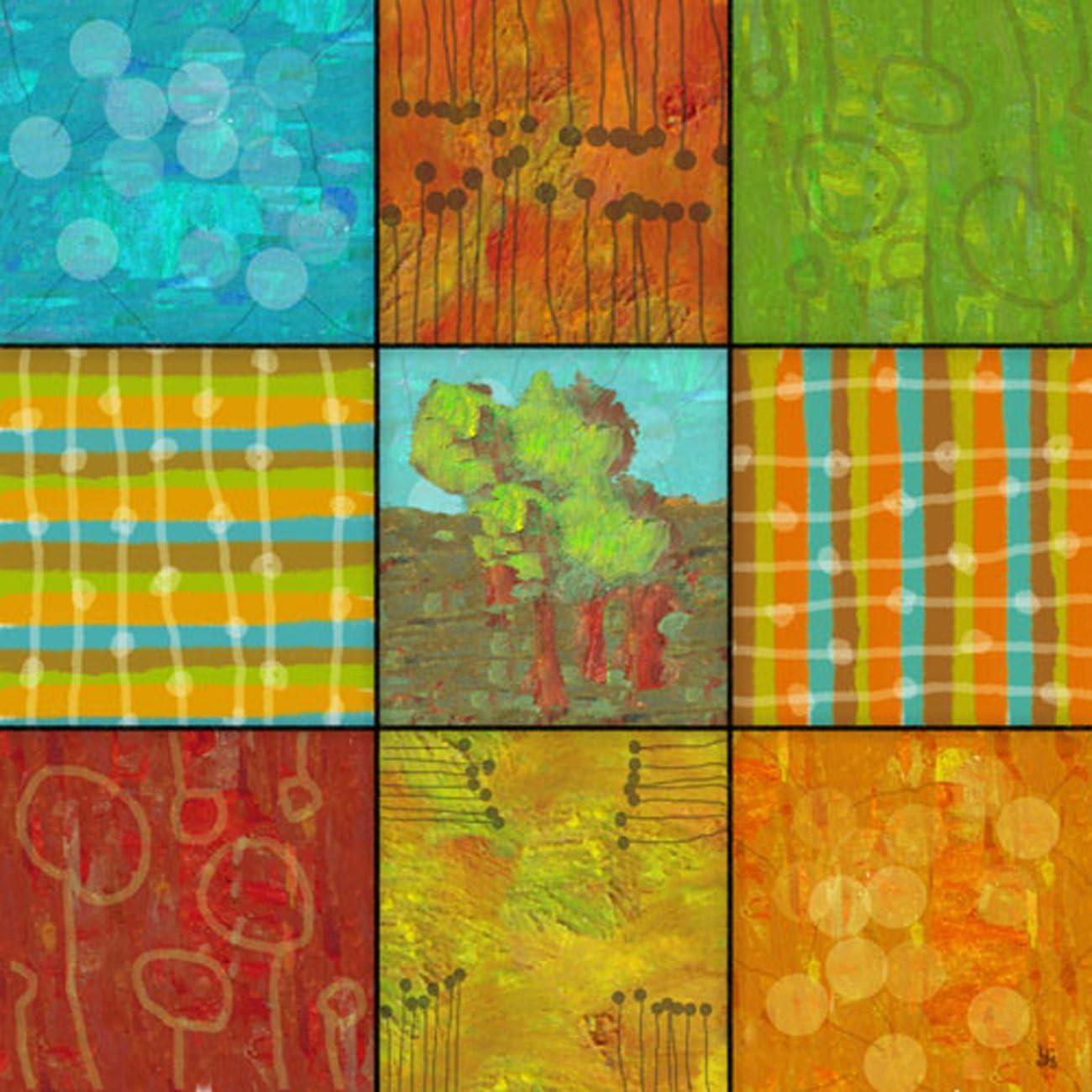 Green Leaf Art Abstract Window 1 Canvas Art, Large Prints