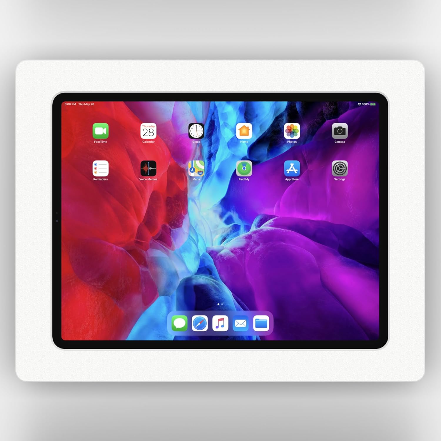 VidaMount White Enclosure and Fixed VESA Slim Wall Mount [Bundle] Compatible with iPad Air 13" (M2/M3) & iPad Pro 12.9" (4/5/6 Gen)