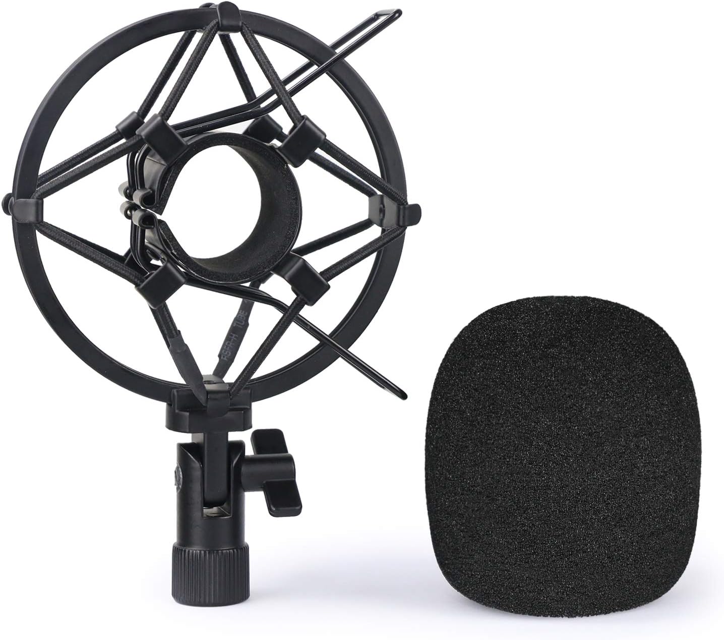 Q2U Microphone Shock Mount Holder with Foam Windscreen for Absorbe Vibration and Noise, Pop Filter Suitable for Samson Q2U USB/XLR Dynamic Mic