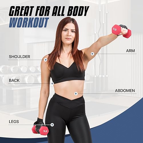 Miniatura 4 de MADOG - Juego de mancuernas hexagonales con revestimiento de neopreno antideslizante para equipo de gimnasio en casa, entrenamiento de fuerza