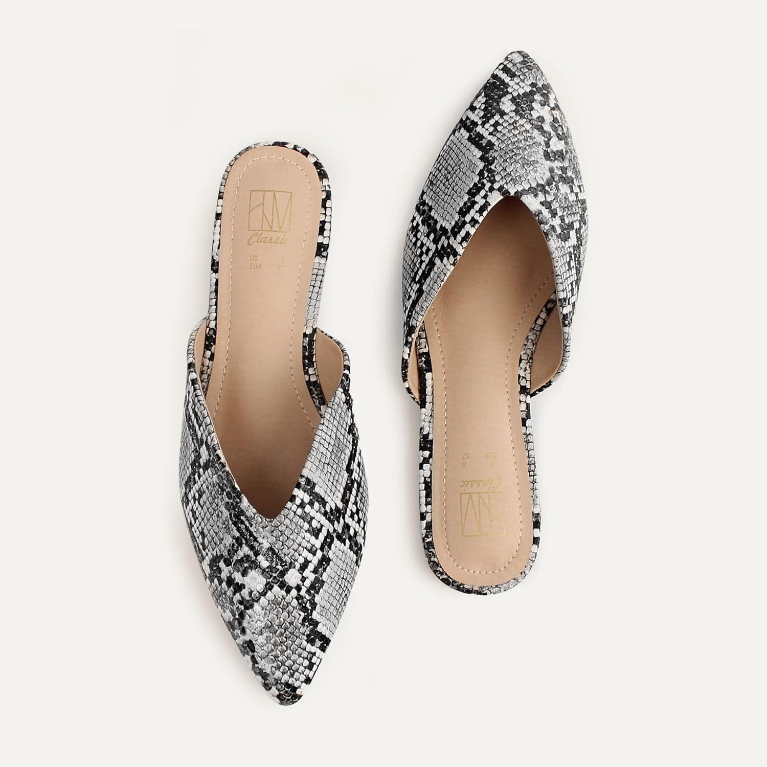 Hawkwell Women's Backless Slip on Slides Loafer Shoes Flats Comfortable Pointed Toe Mules - Image 6