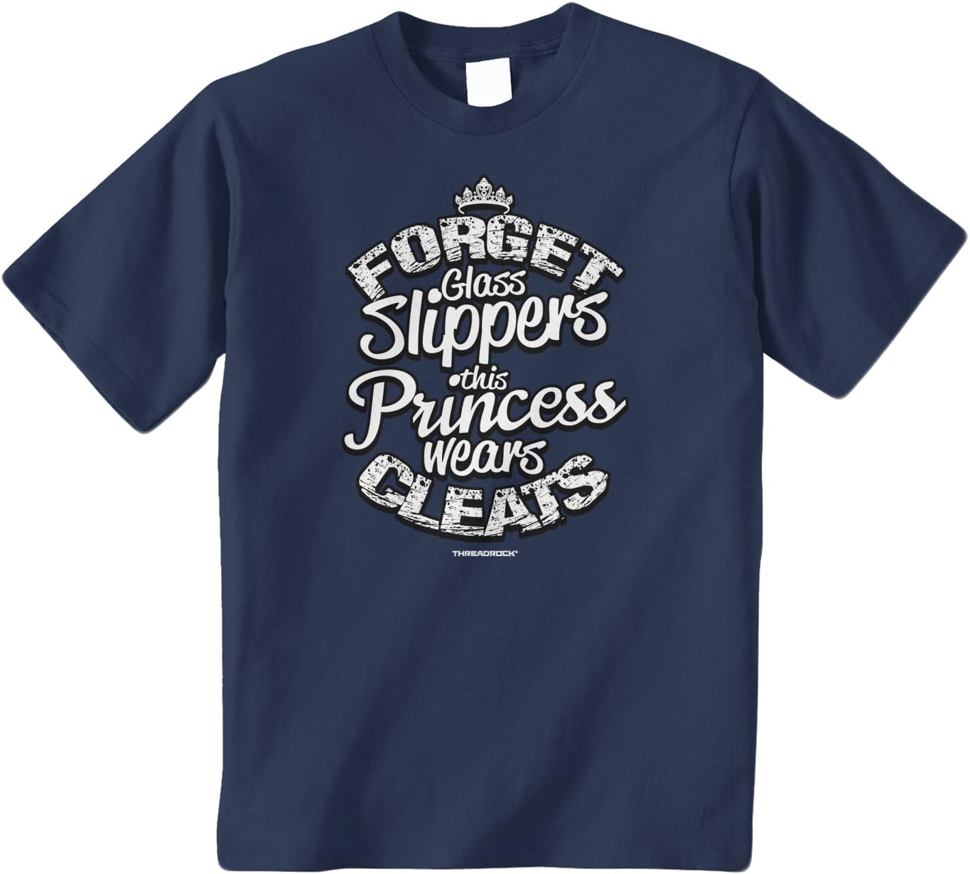 Threadrock Big Girls' This Princess Wears Cleats Youth T-Shirt