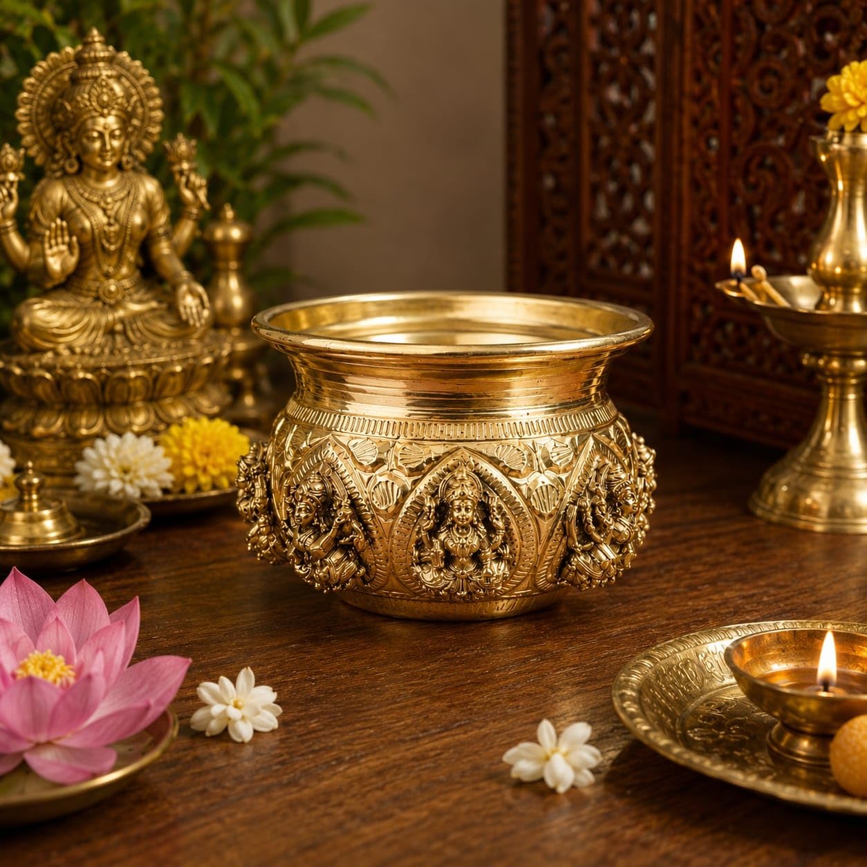 Brass Ashtalakshmi Bowl,Decorative Brass Bowl | pooja bowl,Diwali,House warming,Gifting-picture-11