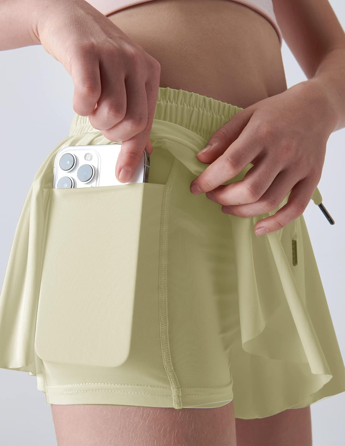 3 Pack Girls Flowy Shorts with Spandex Liner 2-in-1 Youth Butterfly Skirts for Fitness, Running, Sports - Image 6