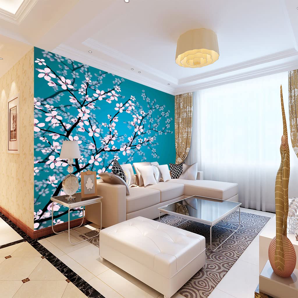 Papier Peint Intissé 3D Prune 350x256 cm pour Grand Salon Moderne