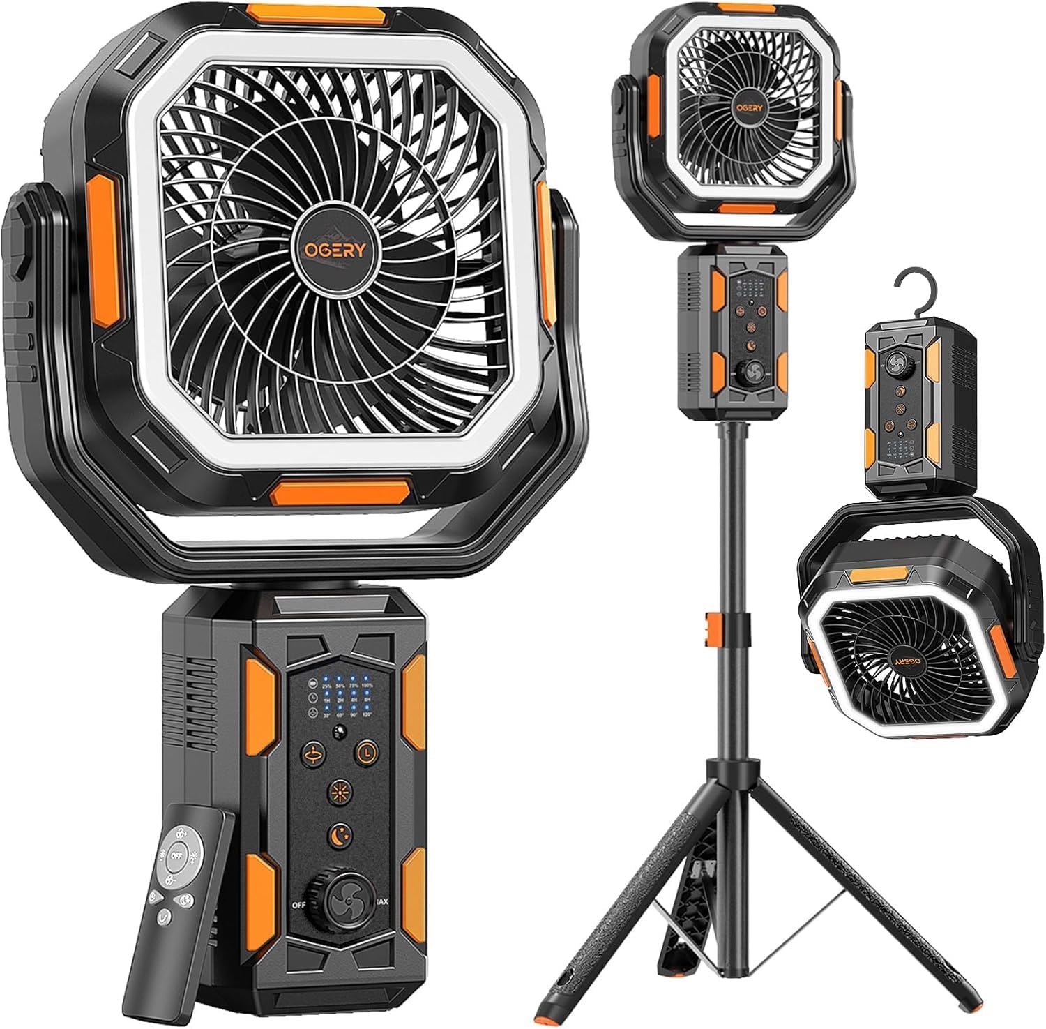 OGERY Camping Fan with Stand and Remote