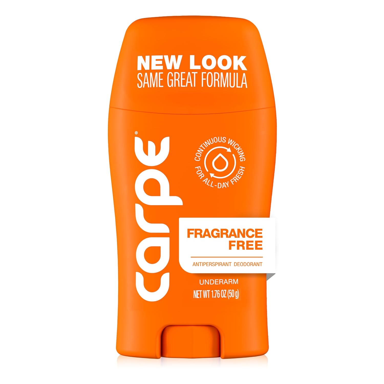 Carpe Underarm Antiperspirant Deodorant for Men and Women - 100 Hour Sweat & Odor Control - Antiperspirant Deodorant for Sensitive Skin - Fragrance Free