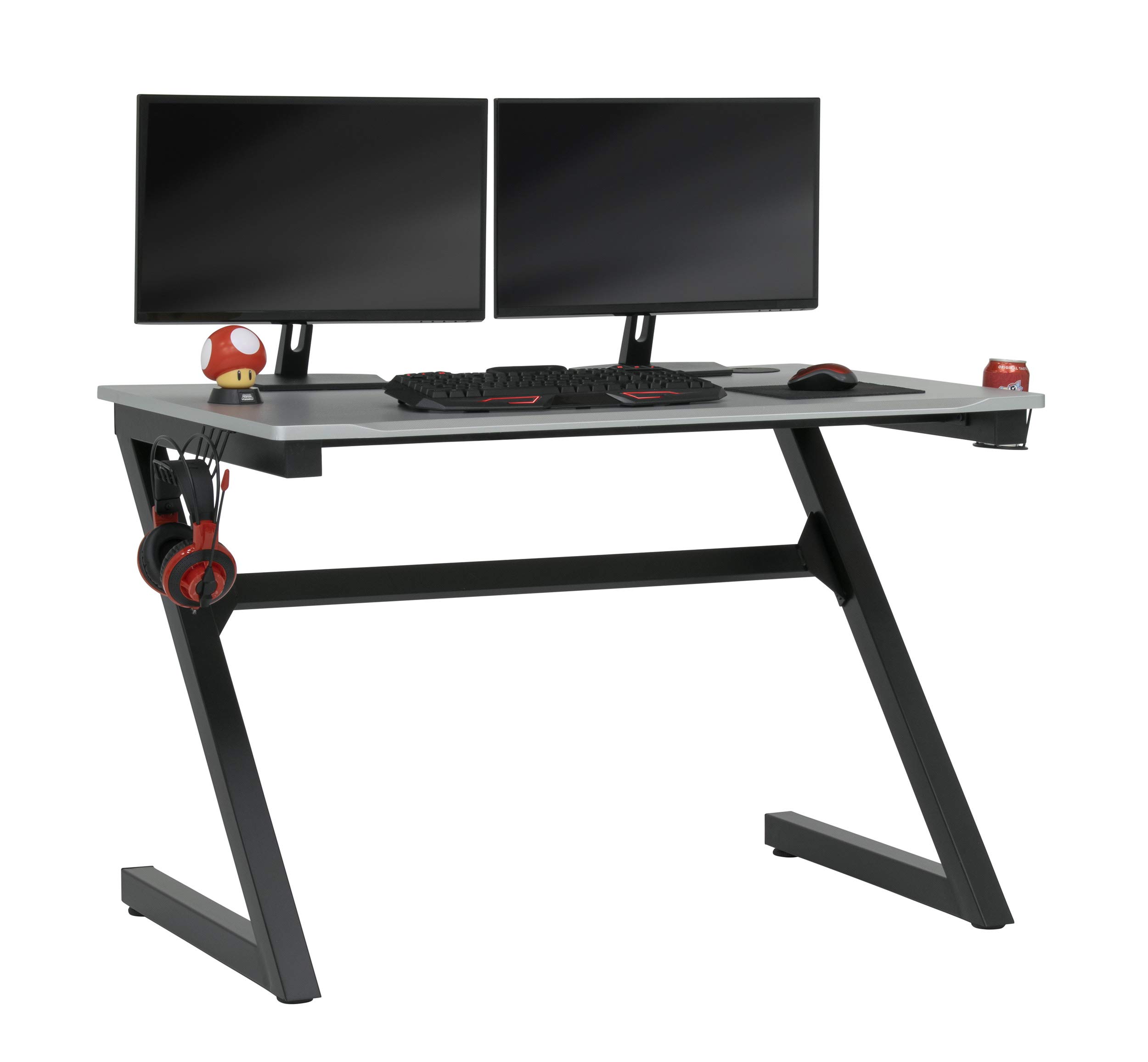 SD STUDIO DESIGNSZone Gaming Table, Black,silver