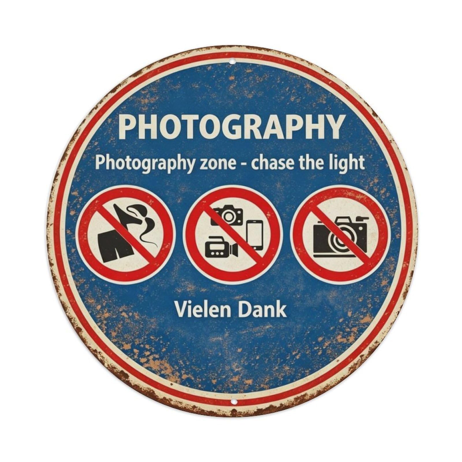 Photography Zone Metal Tin Sign Plaque