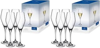 Villeroy & Boch – La Divina Champagnerkelch Set 4 Teilig, Champagner Gläser, Sektkelche, Hochwertige Sektgläser, Sektflöten, Prosecco Gläser, Für Champagner, Sekt, Prosecco Oder Crémant, Kristallglas