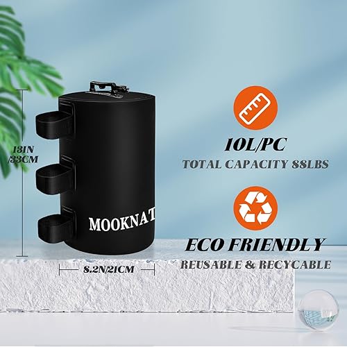 Miniatura 2 de Pesos de agua para toldo, 8 paquetes de 176 libras, bolsa de pesos de agua para tienda de campaña de alta resistencia para toldo desplegable,