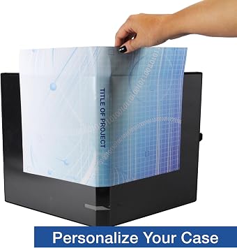 UniKeep 3 Ring View Binder - Binder Case is Fully Enclosed - Available in White, Clear, or Black and in Different Spine Sizes (Box of 20, Black, 1.0 Inch)